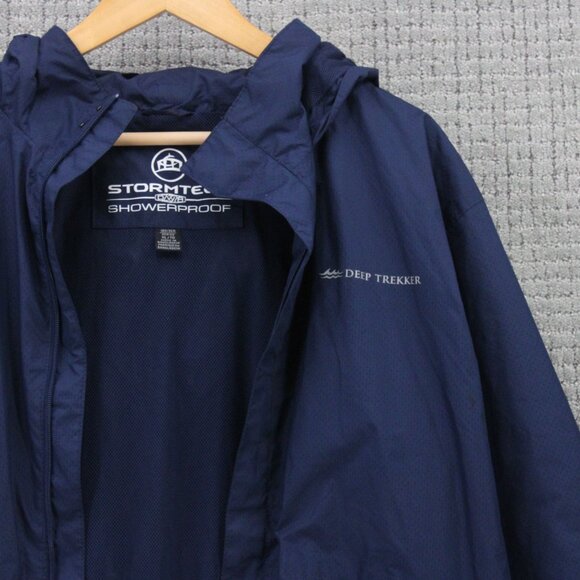 Stormtech Showerproof Jacket Mens XL Navy Blue Full Zip Outdoor Hooded Hiking - Picture 2 of 9